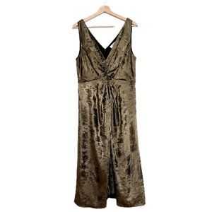 Gold A-Line Twist Front Dress Size 12